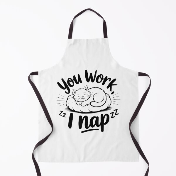 Item preview, You Work I Nap Funny Lazy Cat Cute Sleeping Kitty designed and sold by PrintCrafting.
