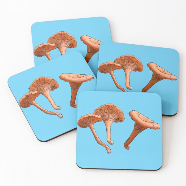 Item preview, Cinnabar Chanterelle (Cantharellus cinnabarinus) designed and sold by Cherie Brunetti.