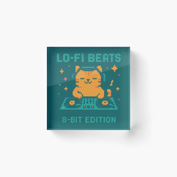 Item preview, Pixel Lo-Fi Cat DJ designed and sold by peaknerd.