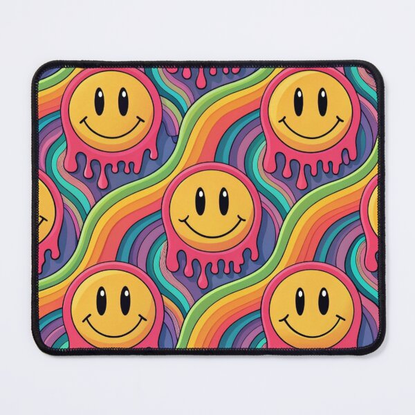 Item preview, Psychedelic melting smiling faces designed and sold by Lucky 777.