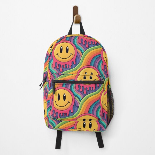 Item preview, Psychedelic melting smiling faces designed and sold by Lucky 777.