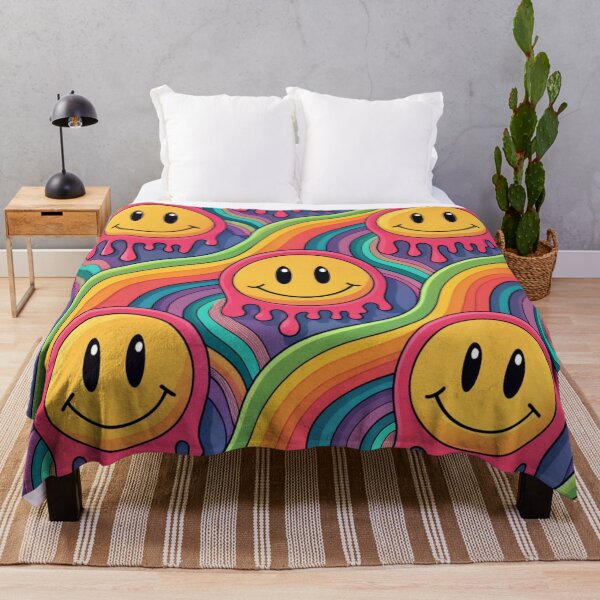 Item preview, Psychedelic melting smiling faces designed and sold by Lucky 777.