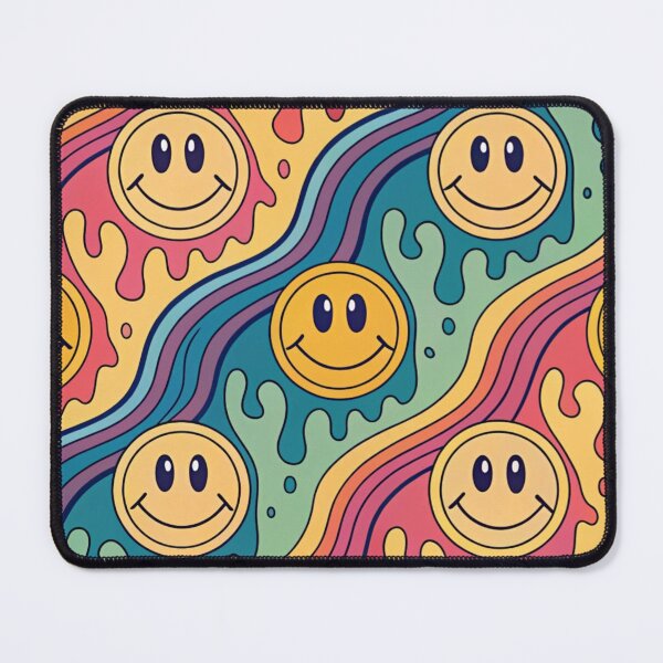 Item preview, Psychedelic melting smiling faces designed and sold by Lucky 777.