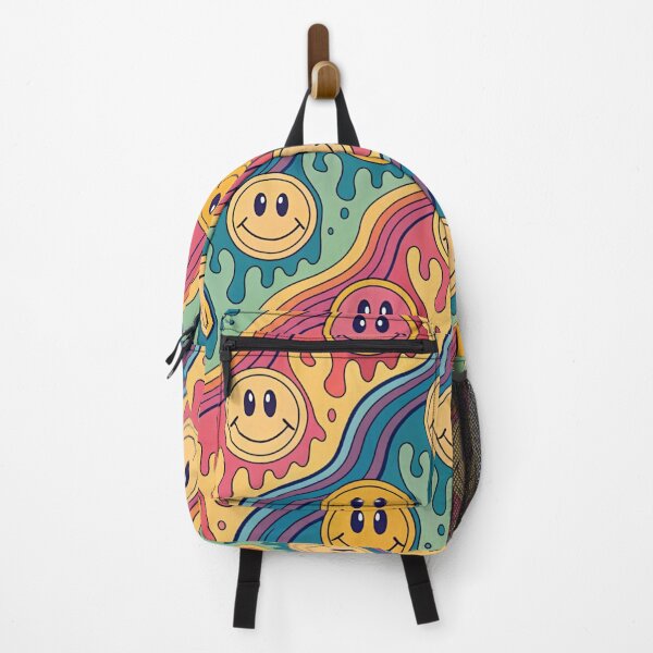 Item preview, Psychedelic melting smiling faces designed and sold by Lucky 777.
