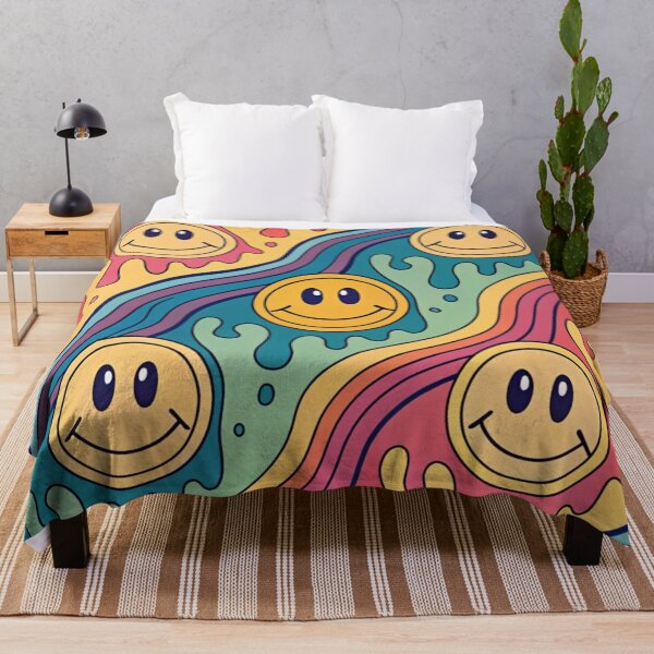 Item preview, Psychedelic melting smiling faces designed and sold by Lucky 777.