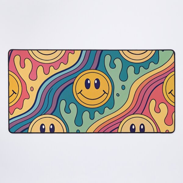 Item preview, Psychedelic melting smiling faces designed and sold by Lucky 777.