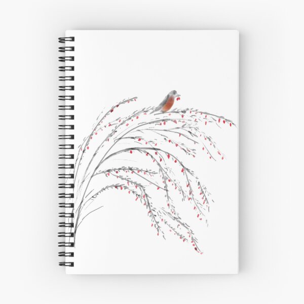 Item preview, Robin on a goji bush designed and sold by Ferith12.