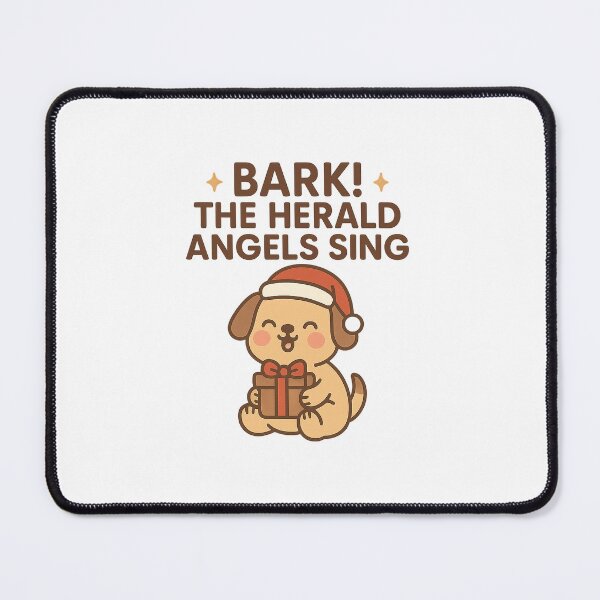 Item preview, Bark! The Herald Angels Sing – Cute Kawaii Christmas Dog Design designed and sold by StyleLap.