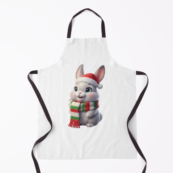 Item preview, Cute Fluffy Bunny in Christmas Scarf and Santa Hat Sticker designed and sold by KeepDream.