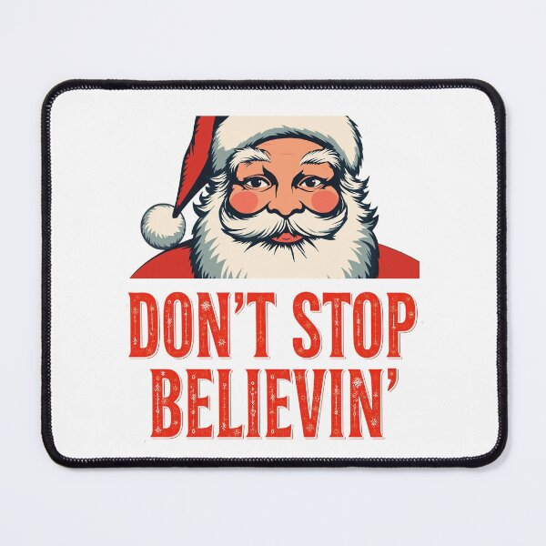 Item preview, Don’t Stop Believin’ – Vintage Santa in Red Christmas Design designed and sold by Two bro's shop.