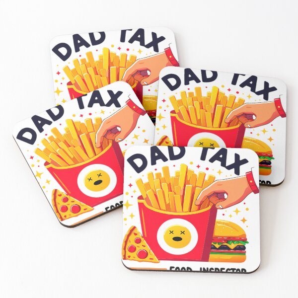 Item preview, Dad Tax Food Inspector Cute Fast Food Cartoon designed and sold by DrawDrip.