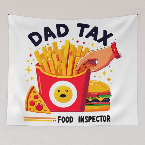 Item preview, Dad Tax Food Inspector Cute Fast Food Cartoon designed and sold by DrawDrip.