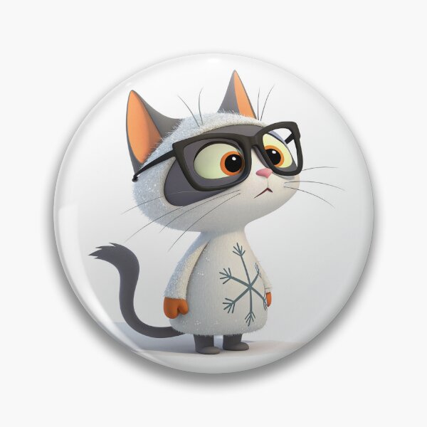 Item preview, Cute Winter Cat in Glasses – Snowflake Outfit – Vivo Studio Style designed and sold by VivoStudio.