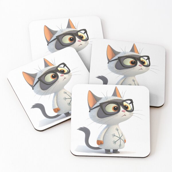 Item preview, Cute Winter Cat in Glasses – Snowflake Outfit – Vivo Studio Style designed and sold by VivoStudio.