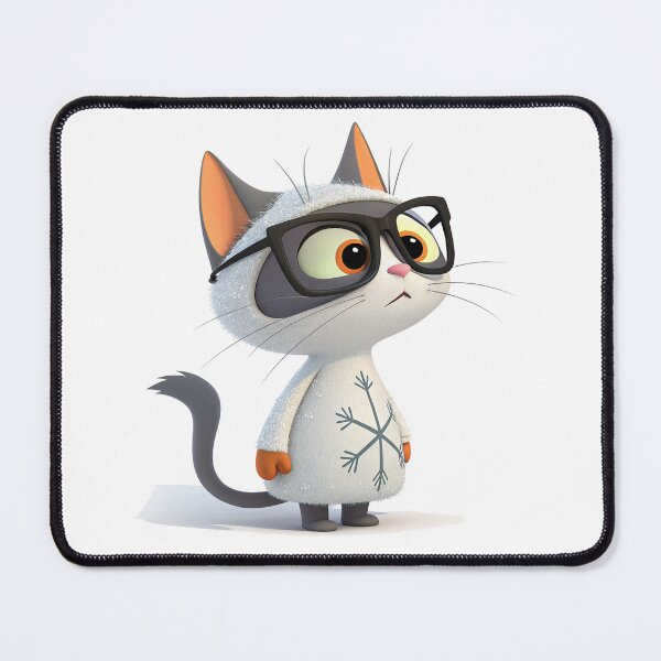 Item preview, Cute Winter Cat in Glasses – Snowflake Outfit – Vivo Studio Style designed and sold by VivoStudio.