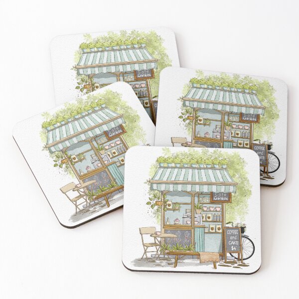 Item preview, Cafe pop up shop designed and sold by dewdabbledesign.