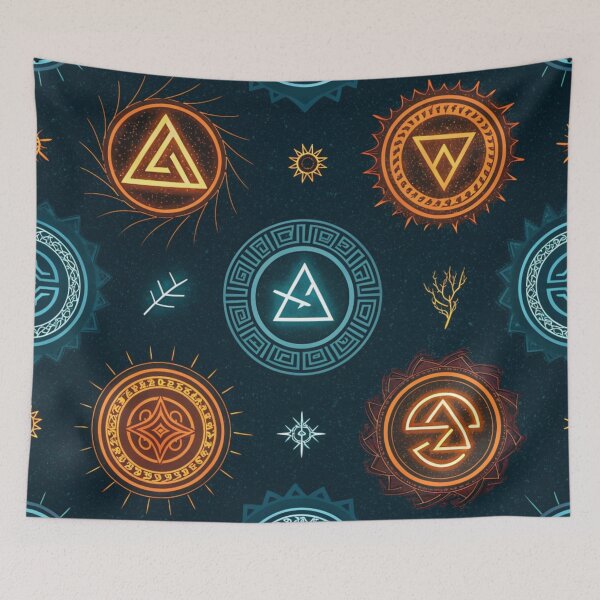 Item preview, Glowing runes , fire , water , air , earth  designed and sold by Lucky 777.