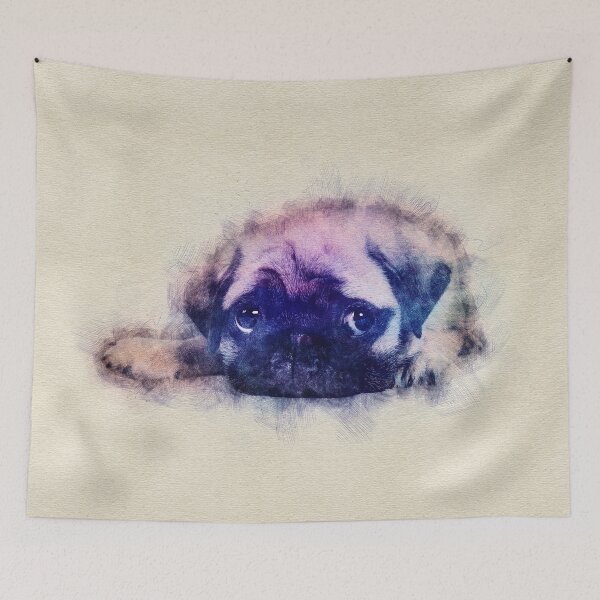 Item preview, Pug puppy Sketch Digital Art designed and sold by k9printart.