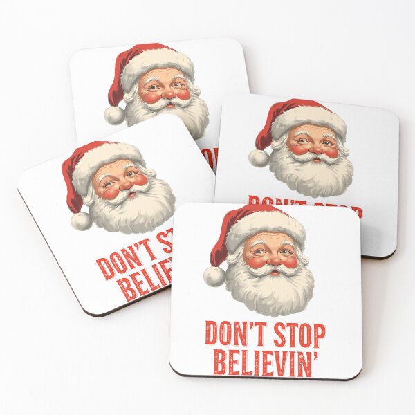 Item preview, Vintage Santa in Red Christmas Design - Don’t Stop Believin’  designed and sold by Two bro's shop.