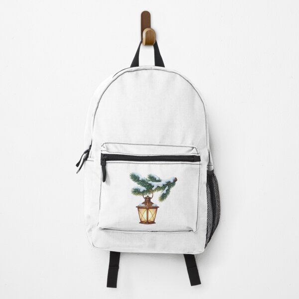 Item preview, Winter Forest Lantern Hanging on Snowy Pine Branch Sticker designed and sold by KeepDream.