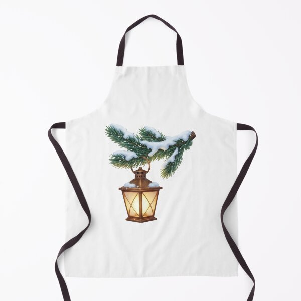 Item preview, Winter Forest Lantern Hanging on Snowy Pine Branch Sticker designed and sold by KeepDream.