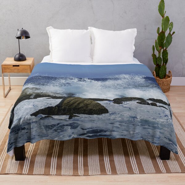 Item preview, Ocean Waves Splashing on the  Rocks designed and sold by juststartok.