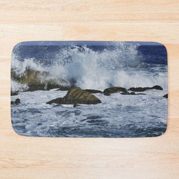 Item preview, Ocean Waves Splashing on the  Rocks designed and sold by juststartok.