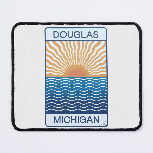 Item preview, Douglas Michigan - Retro Sunset Sign designed and sold by TheOldMittenIllustrated.
