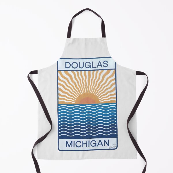Item preview, Douglas Michigan - Retro Sunset Sign designed and sold by TheOldMittenIllustrated.