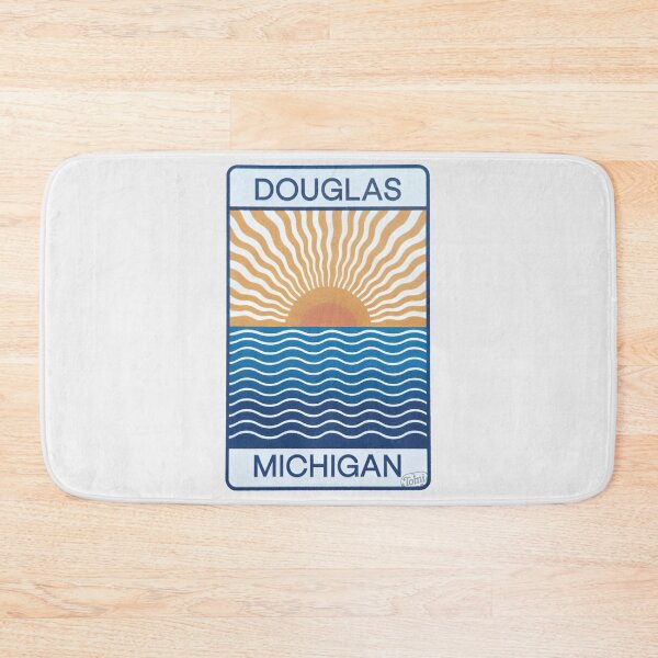 Item preview, Douglas Michigan - Retro Sunset Sign designed and sold by TheOldMittenIllustrated.