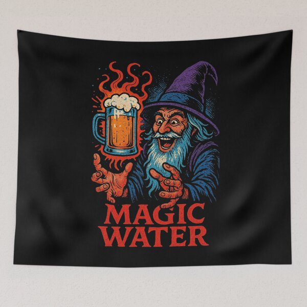 Item preview, Magic Water Wizard Beer Spell Design designed and sold by Victor Shadehorn.