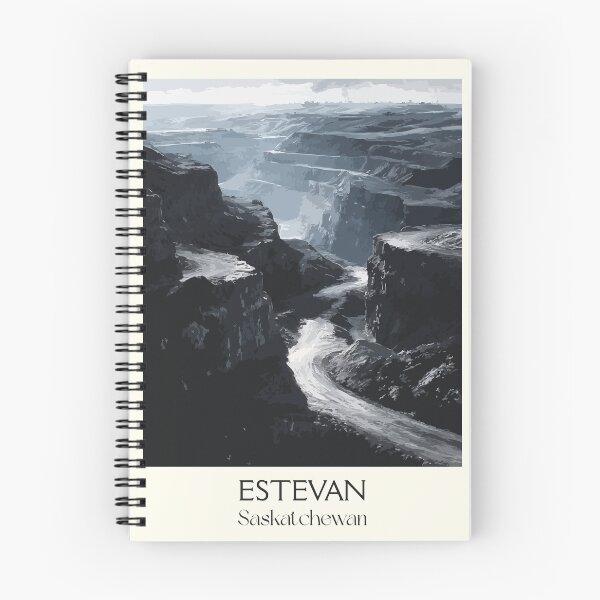 Item preview, Estevan Saskatchewan | Coal Country & Canyon Landscape Art Print designed and sold by TuncGK.