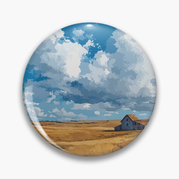 Item preview, Grasslands National Park | Golden Prairie & Blue Sky Art Print designed and sold by TuncGK.