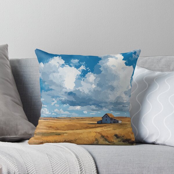 Item preview, Grasslands National Park | Golden Prairie & Blue Sky Art Print designed and sold by TuncGK.