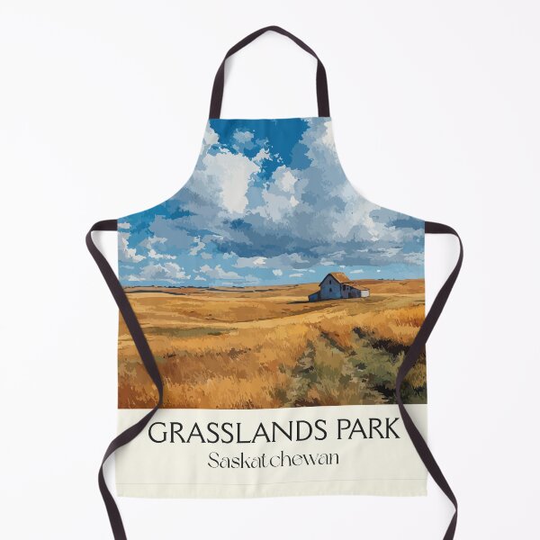 Item preview, Grasslands National Park | Golden Prairie & Blue Sky Art Print designed and sold by TuncGK.