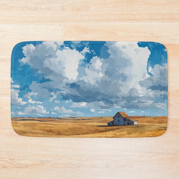 Item preview, Grasslands National Park | Golden Prairie & Blue Sky Art Print designed and sold by TuncGK.
