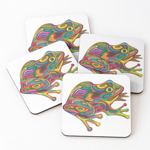 Item preview, abstract frog designed and sold by Dybbuk-Debunked.