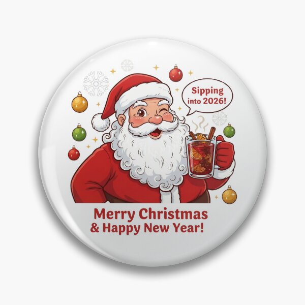 Item preview, Santa with Mulled Wine Joking about 2026 designed and sold by ReykorShop.