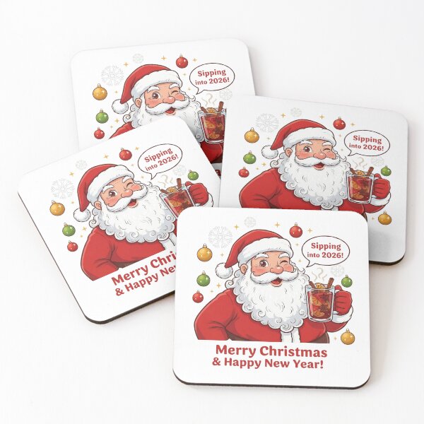 Item preview, Santa with Mulled Wine Joking about 2026 designed and sold by ReykorShop.