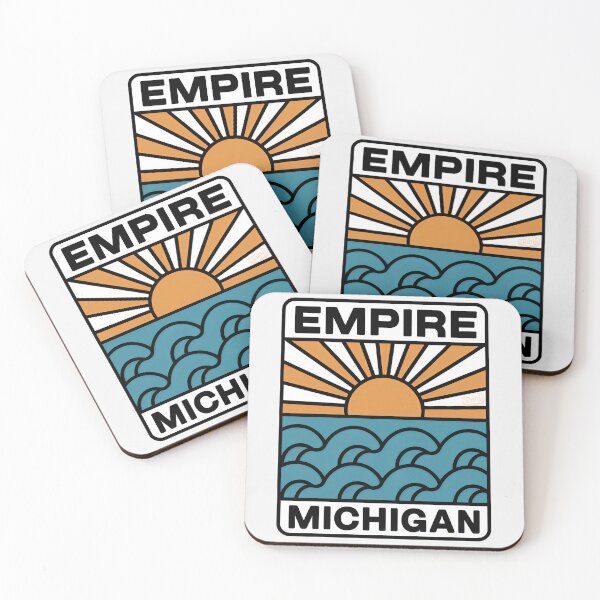 Item preview, Empire Michigan - Retro Sunset Sign designed and sold by TheOldMittenIllustrated.