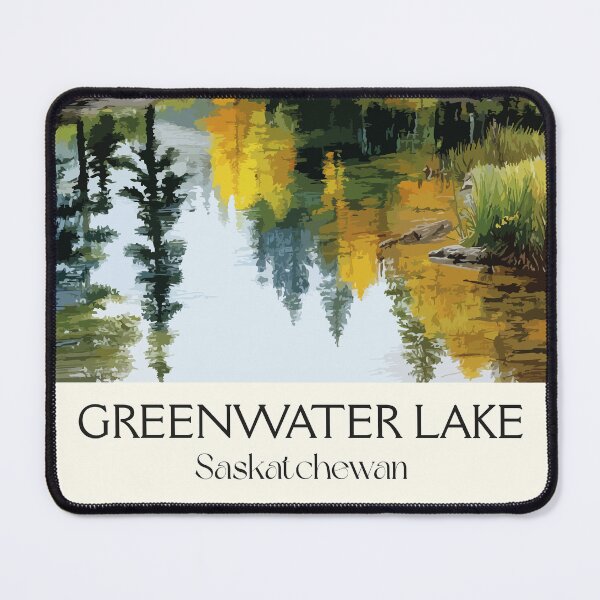 Item preview, Greenwater Lake Provincial Park | Autumn Forest & Water Art Print designed and sold by TuncGK.