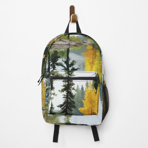 Item preview, Greenwater Lake Provincial Park | Autumn Forest & Water Art Print designed and sold by TuncGK.