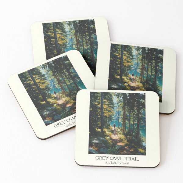 Item preview, Grey Owl Trail | Prince Albert National Park Forest Path Art Print designed and sold by TuncGK.