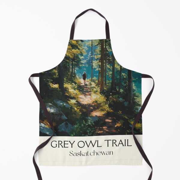 Item preview, Grey Owl Trail | Prince Albert National Park Forest Path Art Print designed and sold by TuncGK.
