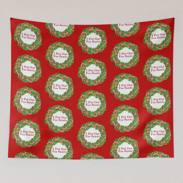 Item preview, WREATH:  I Put Out For Santa - funny Christmas holidays signs designed and sold by DesignsFromTW-S.