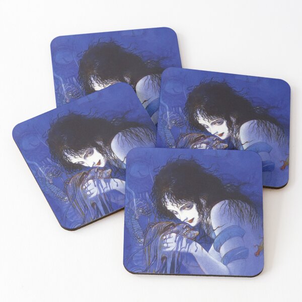 Item preview, Yoshitaka Amano painting of a fantasy woman in blue designed and sold by Alba Forjanívea.