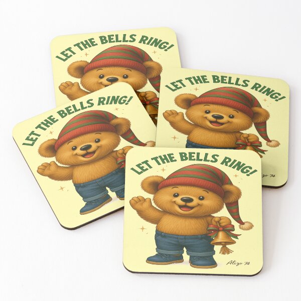 Item preview, Let The Bells Ring – Cute Christmas Teddy Illustration designed and sold by alizo74.