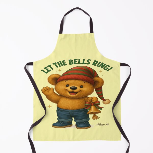 Item preview, Let The Bells Ring – Cute Christmas Teddy Illustration designed and sold by alizo74.