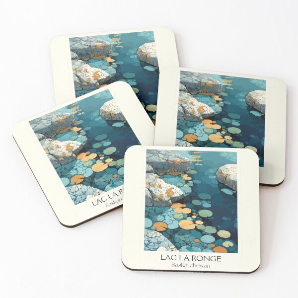 Item preview, Lac La Ronge Nature | Lily Pads & Blue Water Art Print designed and sold by TuncGK.