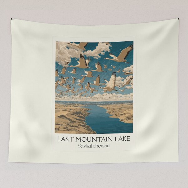 Item preview, Last Mountain Lake | Bird Sanctuary & Wetlands Art Print designed and sold by TuncGK.